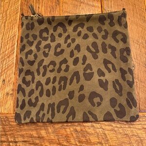 Clare V Leopard Print Foldable Clutch with Tabs